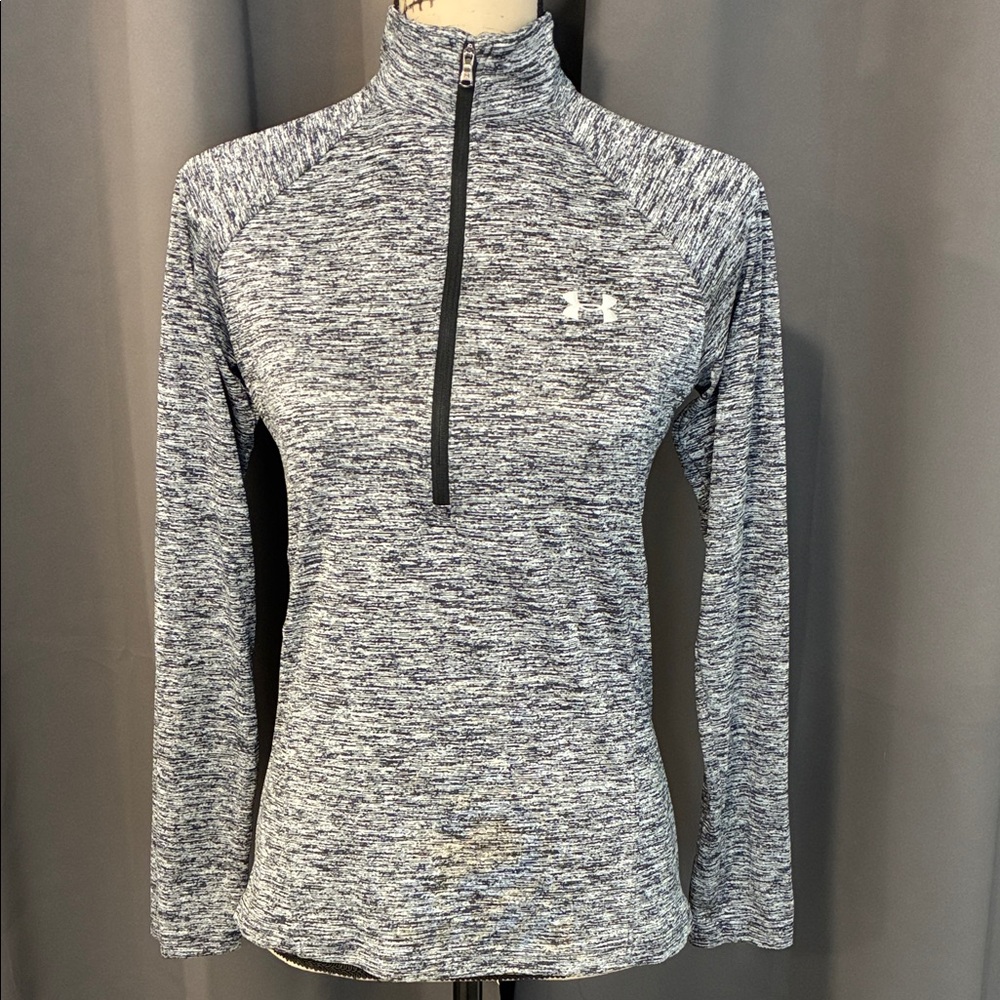 Under Armour Women's Black and White Long Sleeve Top